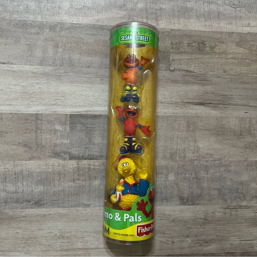 Sesame Street Lot of 2 Elmo & Pals 3-Pack Vinyl Figures 2004 Fisher-Price